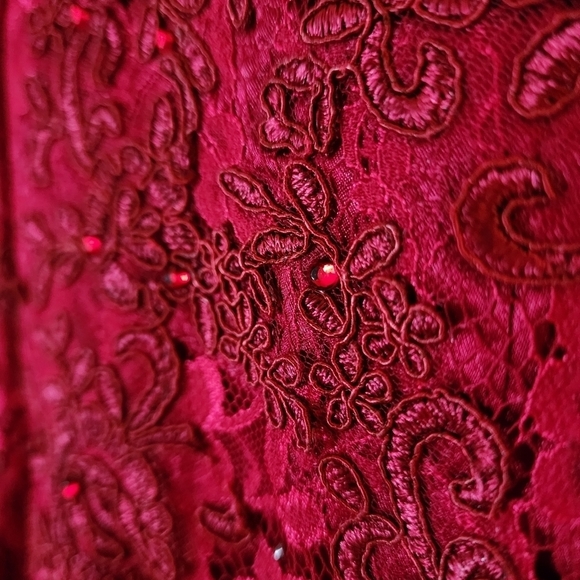 TS Couture Maxi Bridesmaids Dress - Red - - Picture 6 of 9